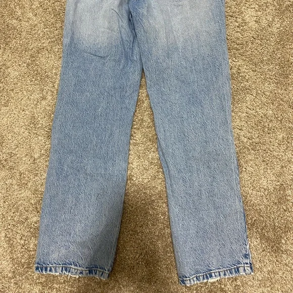 Straight Leg Light Blue Ripped Jeans - Picture 3 of 4